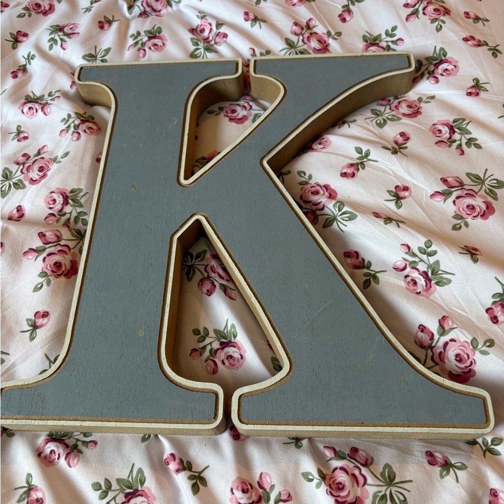 2/35$🍓⭐️ Blue Wooden Letter K Decor